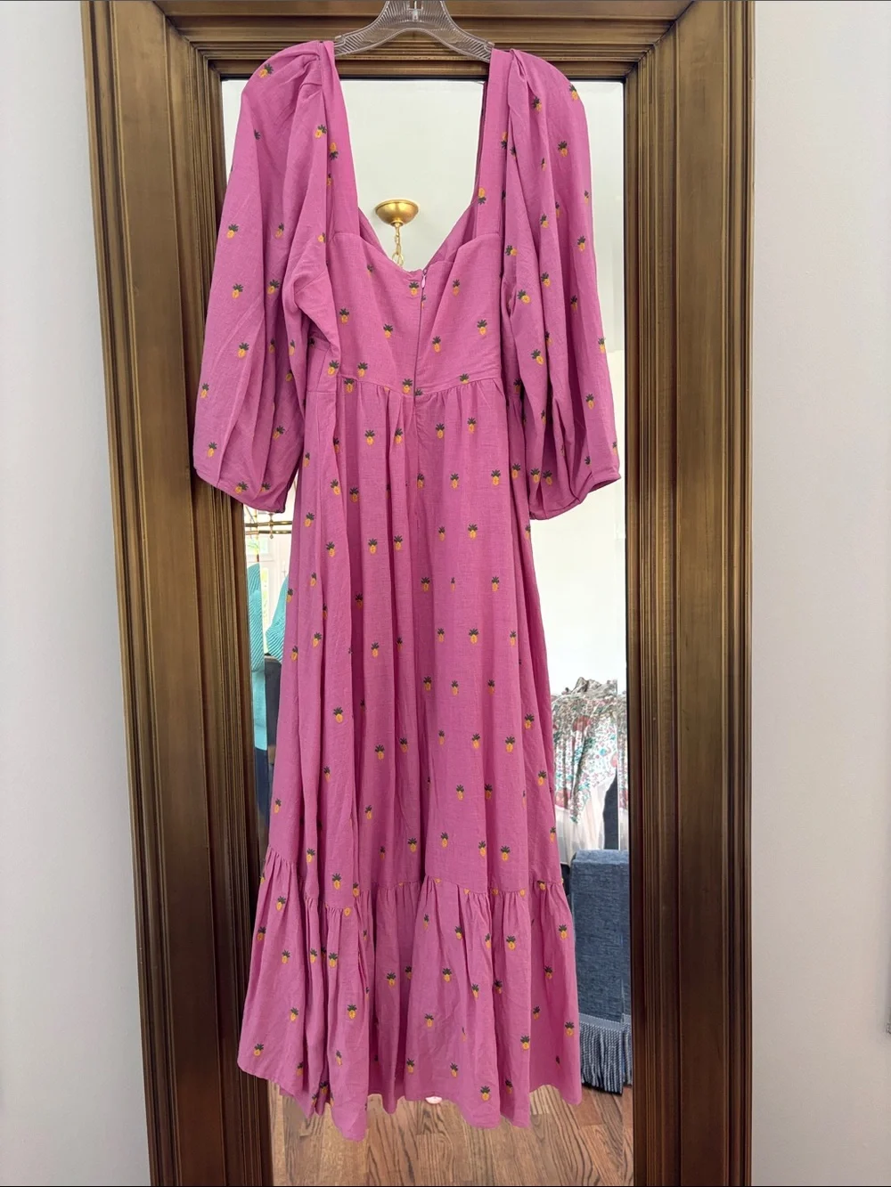 FARM Rio Pink Printed Ruffle Midi Dress - Picture 5 of 6